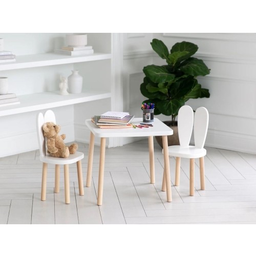 Bee Smart MS-11 Beyaz Naturel Masa Sandalye Seti (1 Masa 2 Sandalye)